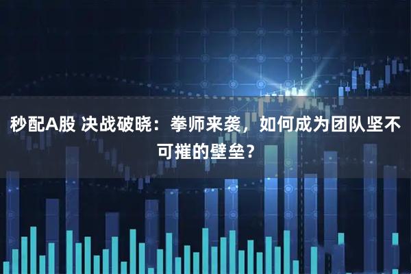 秒配A股 决战破晓：拳师来袭，如何成为团队坚不可摧的壁垒？